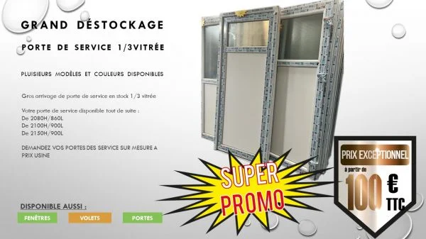 Quelques portes de service 1/3 vitrée limité - Bricolage - Rive-de-Gier (42800)