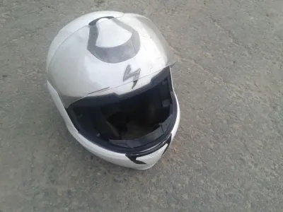 Casque moto intégral blanc - photo 2