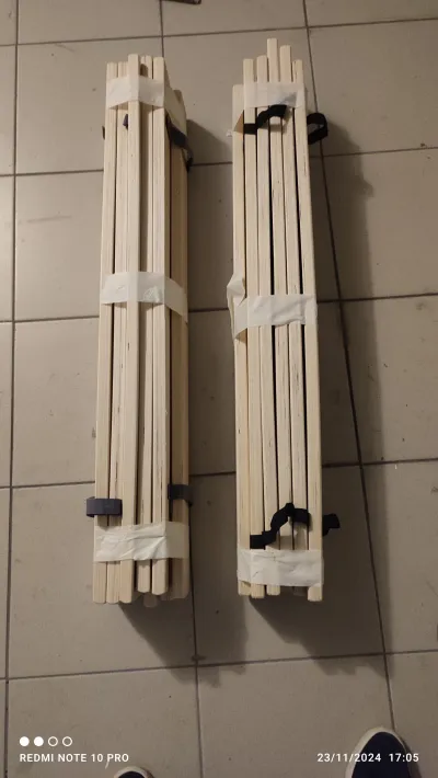 SOMMIER A ROULETTE 90X190 BOIS -UNITE 45 € - - Meubles