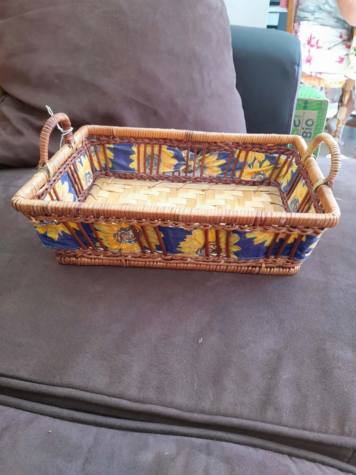 Panier en Osier et Rotin Rectangulaire - Décoration - Saint-Satur (18300)
