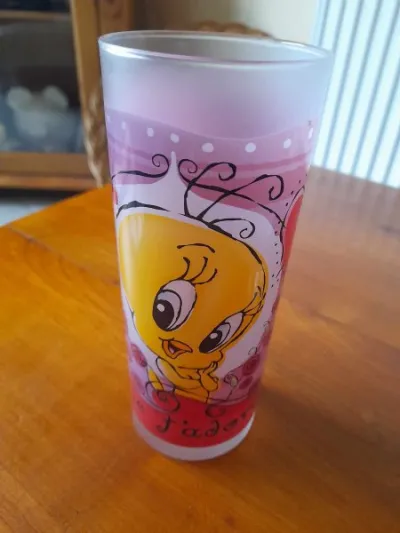 Grand verre titi " je t' adore " - photo 2
