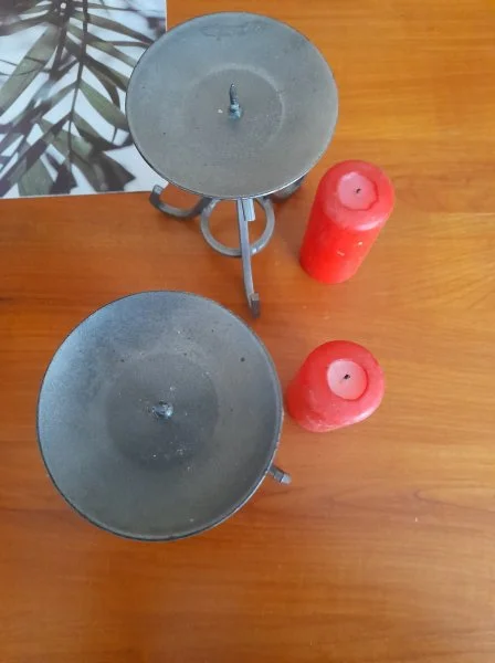 Lot 2 portes bougies en métal - Décoration - Saint-Satur (18300)