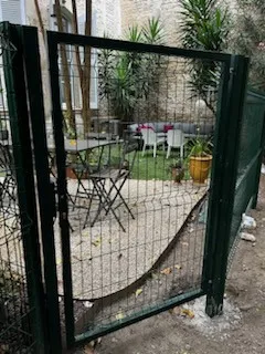 Portillon et cloture grillagée en treillis soudé - Bricolage