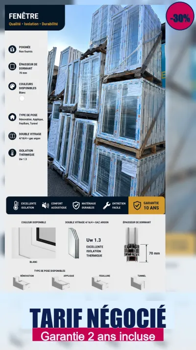 Fenêtre PVC blanche pour petite ouverture - photo 3
